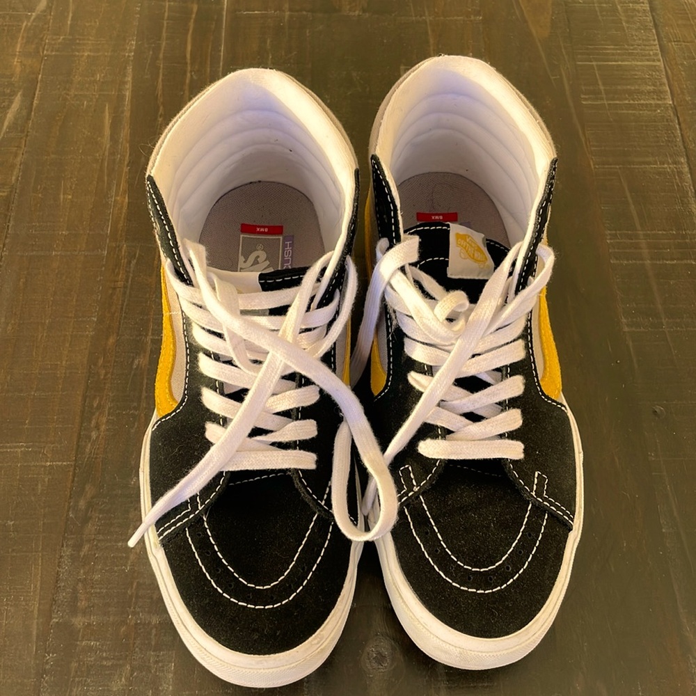 High tops vans. Yellow gray and black. Hardly worn.